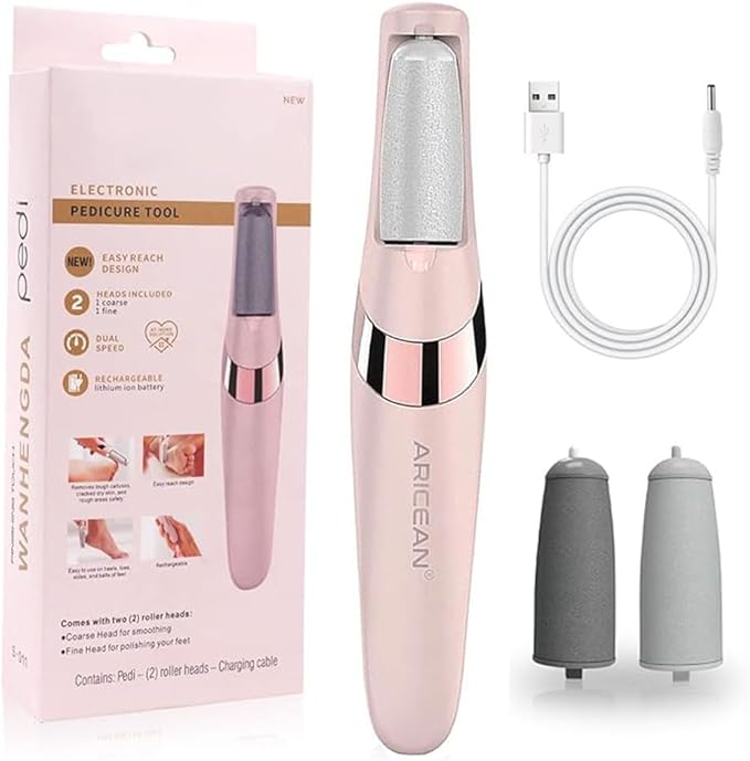 Electric Callus Remover for Feet with Rechargeable Waterproof Professional Pedicure Kit, Foot Care Tools Wet & Dry Foot File for Dead Skin