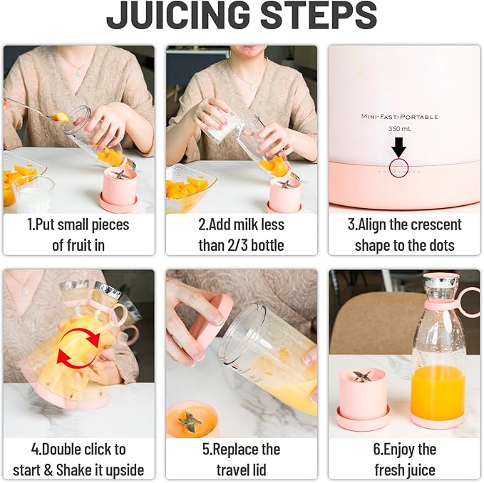 380ml Portable Electric Fresh Juice Blender Cup Built-in Battery Wireless Charging Outdoor Mini Fresh Fruit Juicing Machine