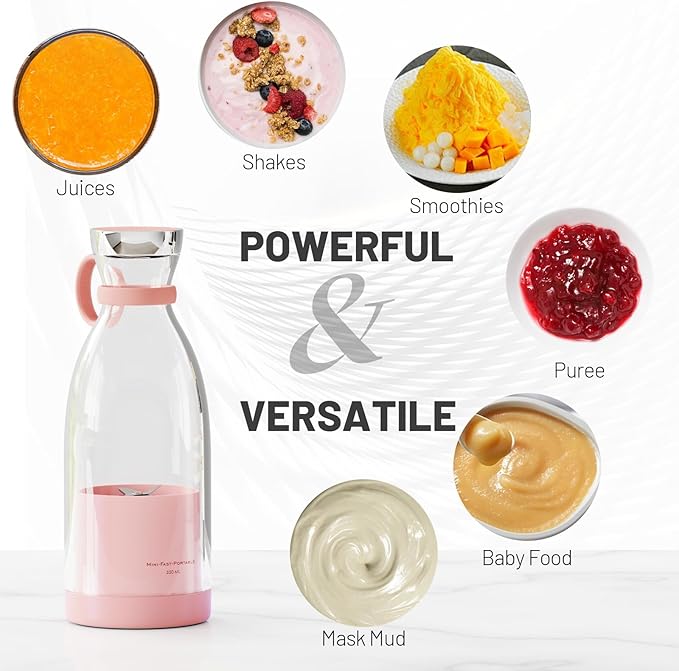 380ml Portable Electric Fresh Juice Blender Cup Built-in Battery Wireless Charging Outdoor Mini Fresh Fruit Juicing Machine