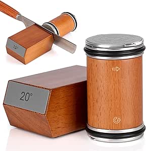 Rolling Knife Sharpener Kit, Kitchen Knife Sharpener Set, Knife Sharpening Tools, 15 & 20 Degree Sharpening for Kitchen Knives, Diamond and Ceramic Discs, Leather Strop, Polishing Compound