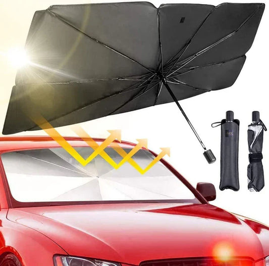 Foldable Car Windshield Sunshade Umbrella, UV Ray Block Sun Heat Protection, Front Window Cover Foldable Sunshade Umbrella