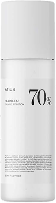 Heartleaf 70 Daily Relief Lotion 6.76 Ounce, Moisturizing Enhancing Skin Barrier Mild Lotion