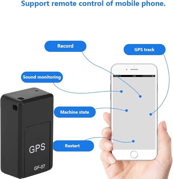 GPS Tracker - GF07 Mini GPS Real Time Locator Tracker GSM/GPRS Tracking Device for Vehicles, Cars, Kids, Persons and Assets.
