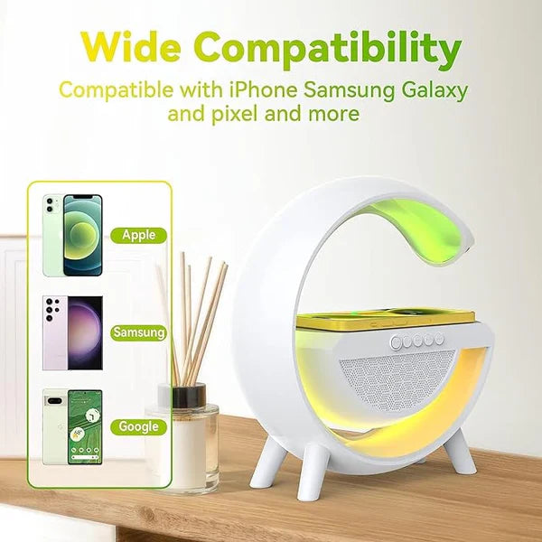 Lamp with Charging Function, Crystal Table Lamp, Intelligent LED Table Lamp, Bedside Lamp Touch Dimmable, Bedside Lamp with Wireless Charger, Intelligent Light Alarm Clock, Radio
