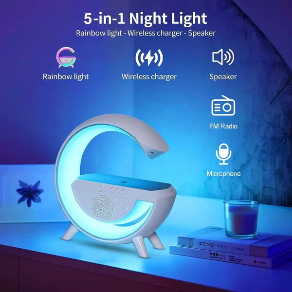 Lamp with Charging Function, Crystal Table Lamp, Intelligent LED Table Lamp, Bedside Lamp Touch Dimmable, Bedside Lamp with Wireless Charger, Intelligent Light Alarm Clock, Radio