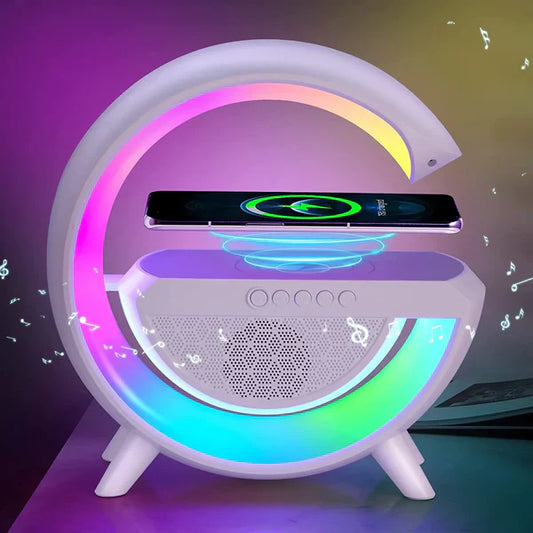 Lamp with Charging Function, Crystal Table Lamp, Intelligent LED Table Lamp, Bedside Lamp Touch Dimmable, Bedside Lamp with Wireless Charger, Intelligent Light Alarm Clock, Radio